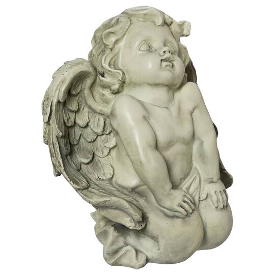 6" Heavenly Gardens Kneeling Cherub Angel Outdoor Garden Statue